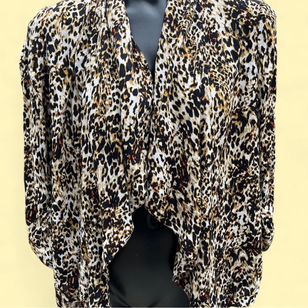 Chaus Leopard Print Cardigan
